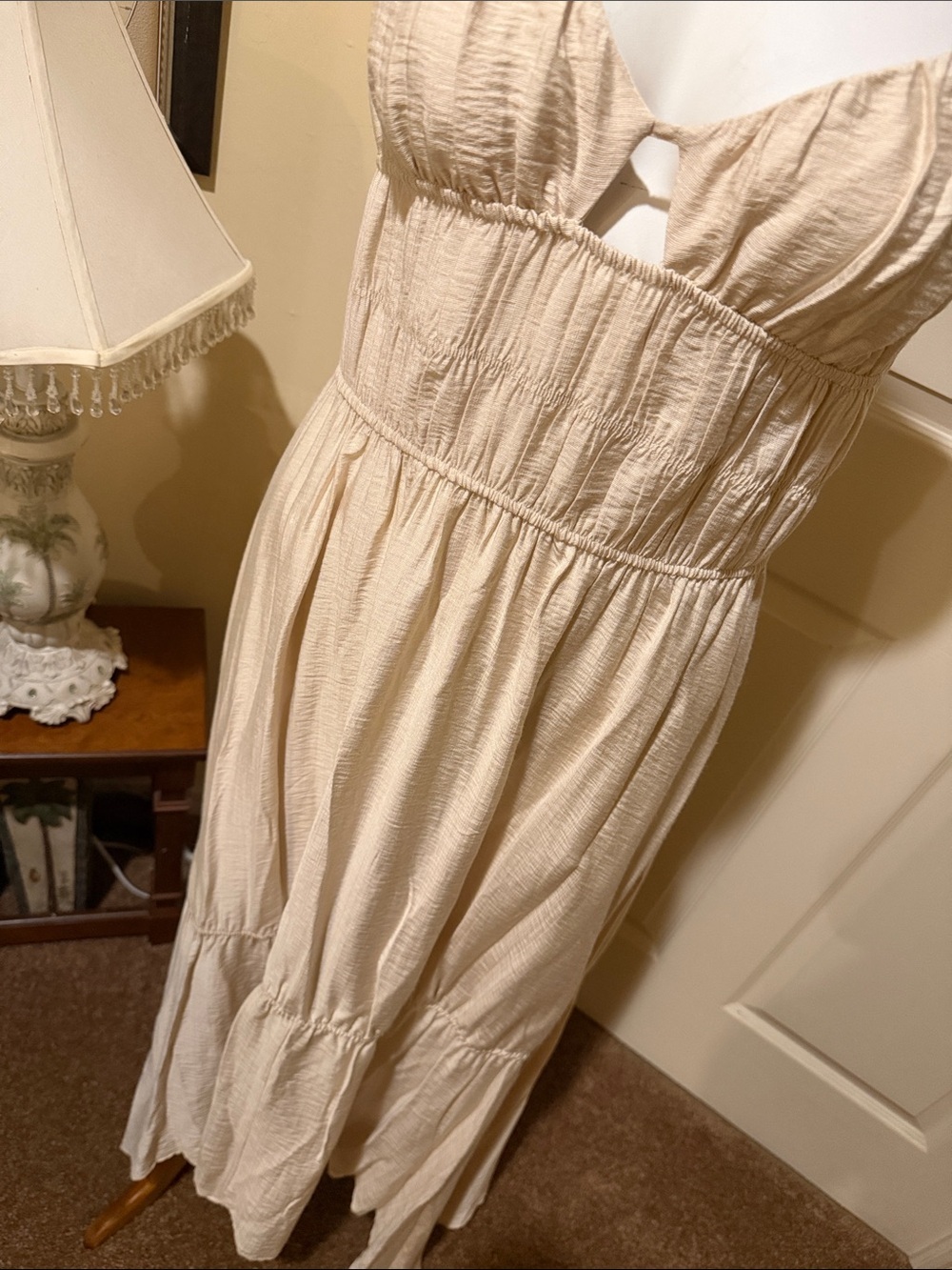 Steve Madden Jackie Dress Shell Spaghetti-Strap Maxi Dress. NWT. Medium - Picture 4 of 8